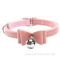 Pet Collar Adjustable Pu Leather Collars with Bell